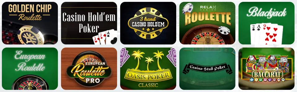 Jeux de table au CosmoBet Casino